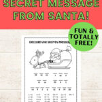 Christmas Secret Message From Santa Printable Pertaining To Christmas Hidden Message Worksheet