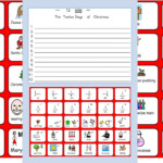 Christmas Symbols, The 12 Days Of Christmas Worksheet And Colours With Regard To 12 Days Of Christmas Statistics Worksheet