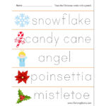 Christmas Tracing Worksheets   Raising Hooks In Christmas Letter Tracing Worksheets