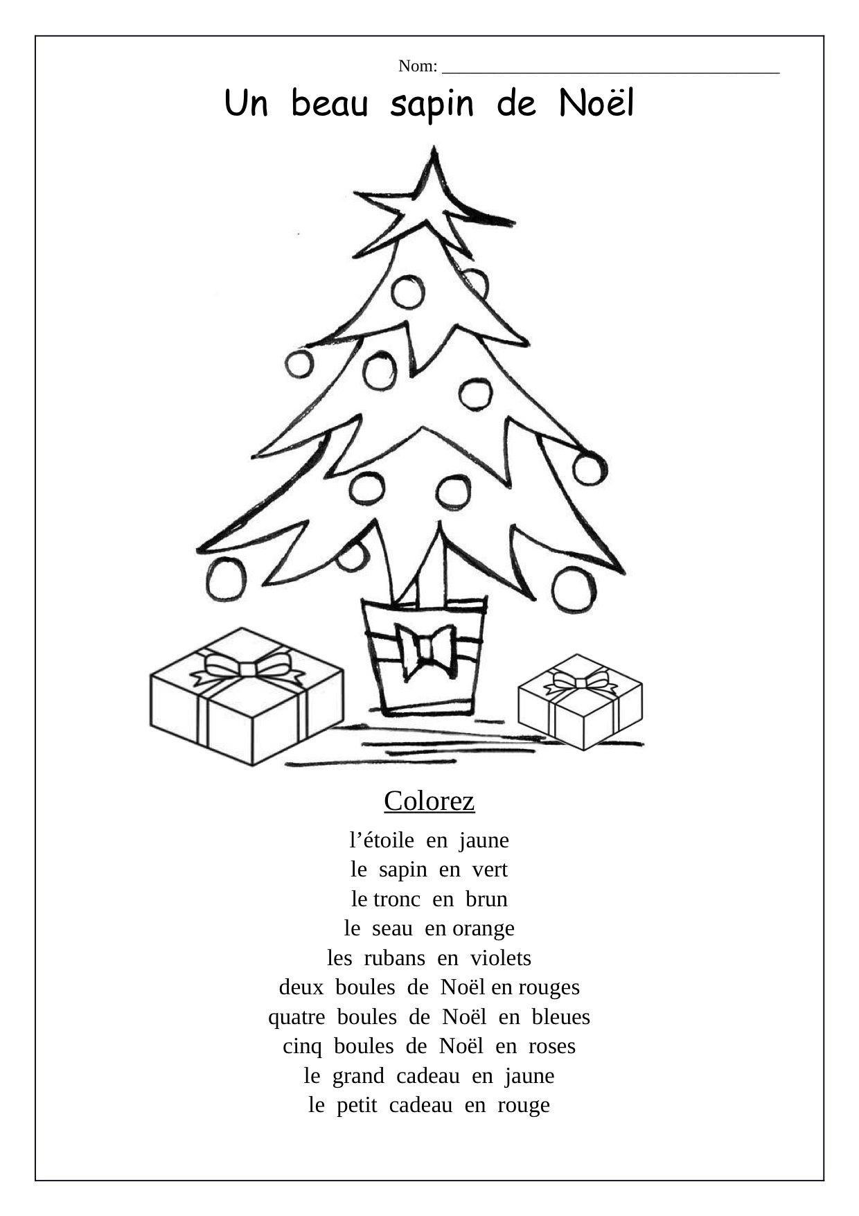 Christmas Trommeln French Worksheet Christmas in French Christmas Worksheets