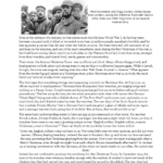 Christmas Truce 2020 H   Name                               With The World War 1 Christmas Truce Worksheet Answer Key