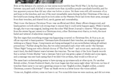 Christmas Truce 2020 H - Name______________________________ with The World War 1 Christmas Truce Worksheet Answer Key