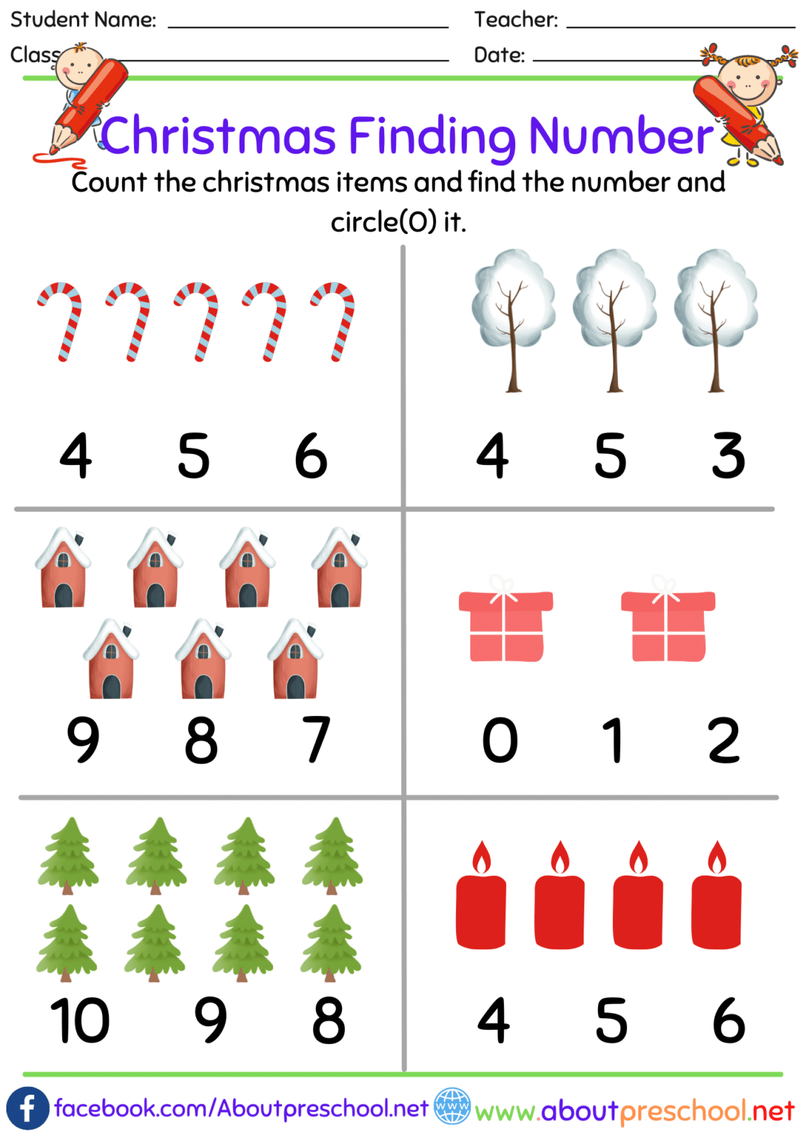 Christmas Worksheet For Preschool Archives - Page 4 Of 6 - About throughout Preschool Christmas Number Worksheets