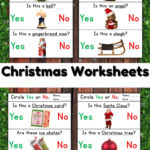 Christmas Worksheets For Kids   Yes No Questions For Special Education Intended For Funny Christmas Worksheets