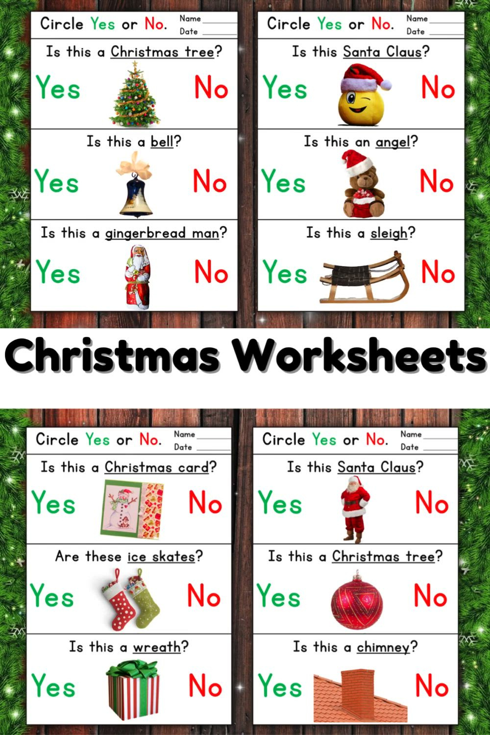 Christmas Worksheets For Kids - Yes No Questions For Special Education intended for Funny Christmas Worksheets