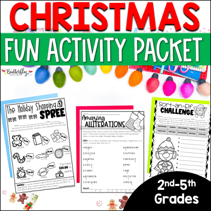 Christmas Alliterations Worksheet