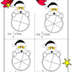 Color The Fraction Worksheet With Santa Claus | Woo! Jr. Kids With Christmas Fraction Worksheets