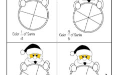 Color The Fraction Worksheet With Santa Claus | Woo! Jr. Kids with Christmas Fraction Worksheets