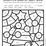 Colorsight Word Christmas Preschool Worksheets Inside Christmas Color By Word Worksheets