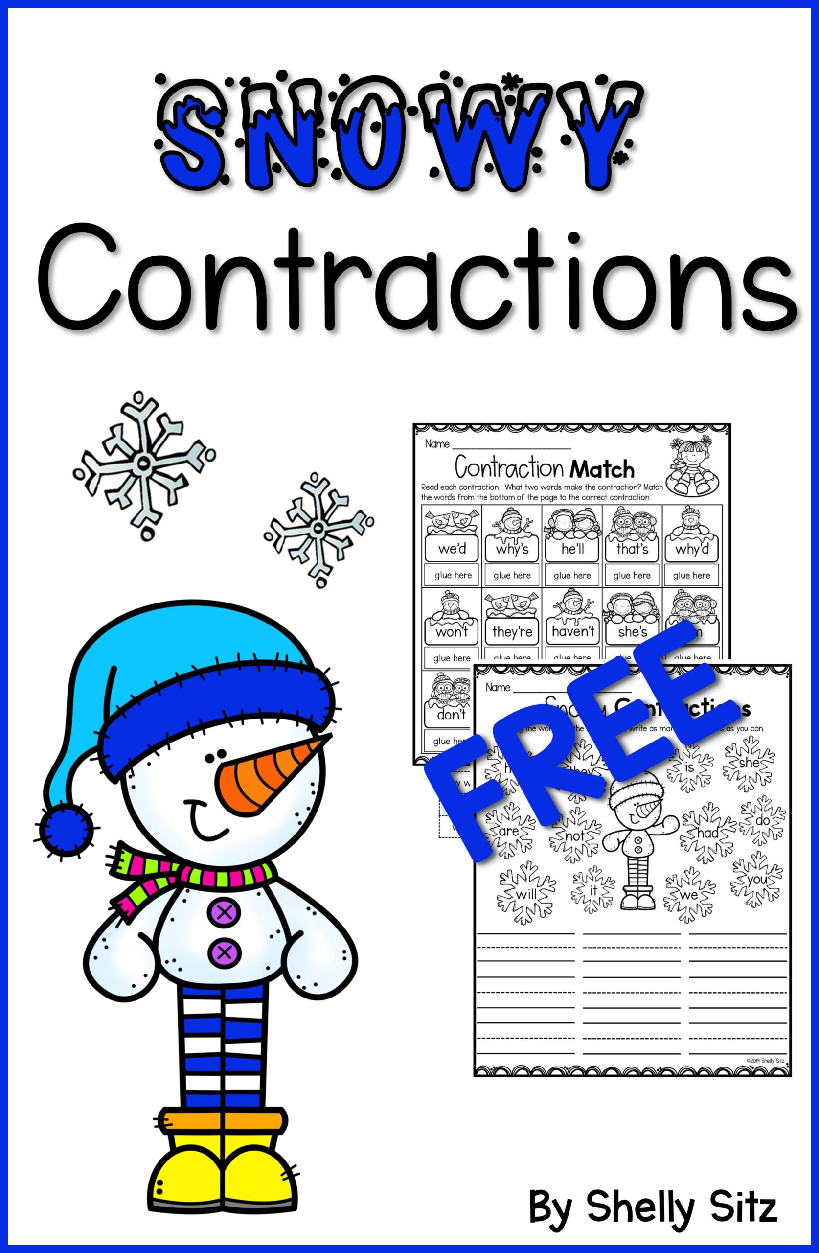 Contraction Worksheet with Christmas Contractions Worksheets