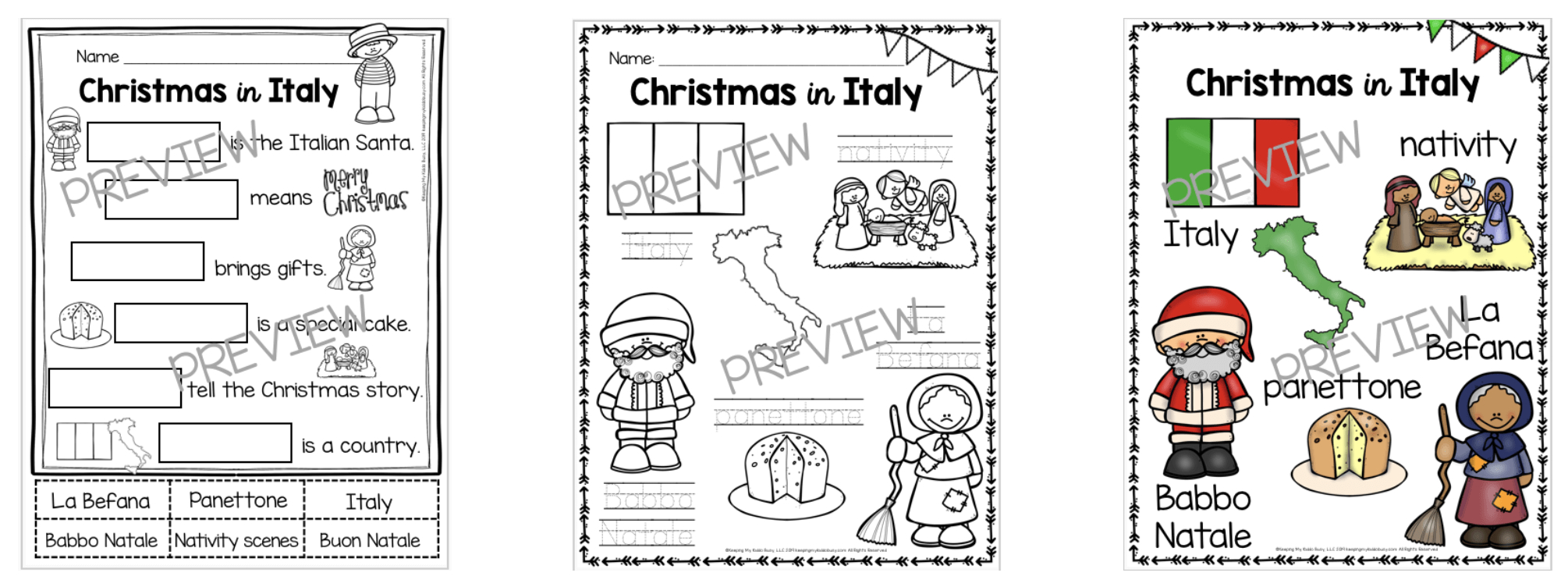 December Week 3 In Kindergarten - Christmas In Italy — Keeping My inside Christmas in Italy Worksheets