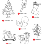 Decorate The Christmas Tree Worksheet   Vocabulary Coloring For Printable Christmas Vocabulary Worksheet