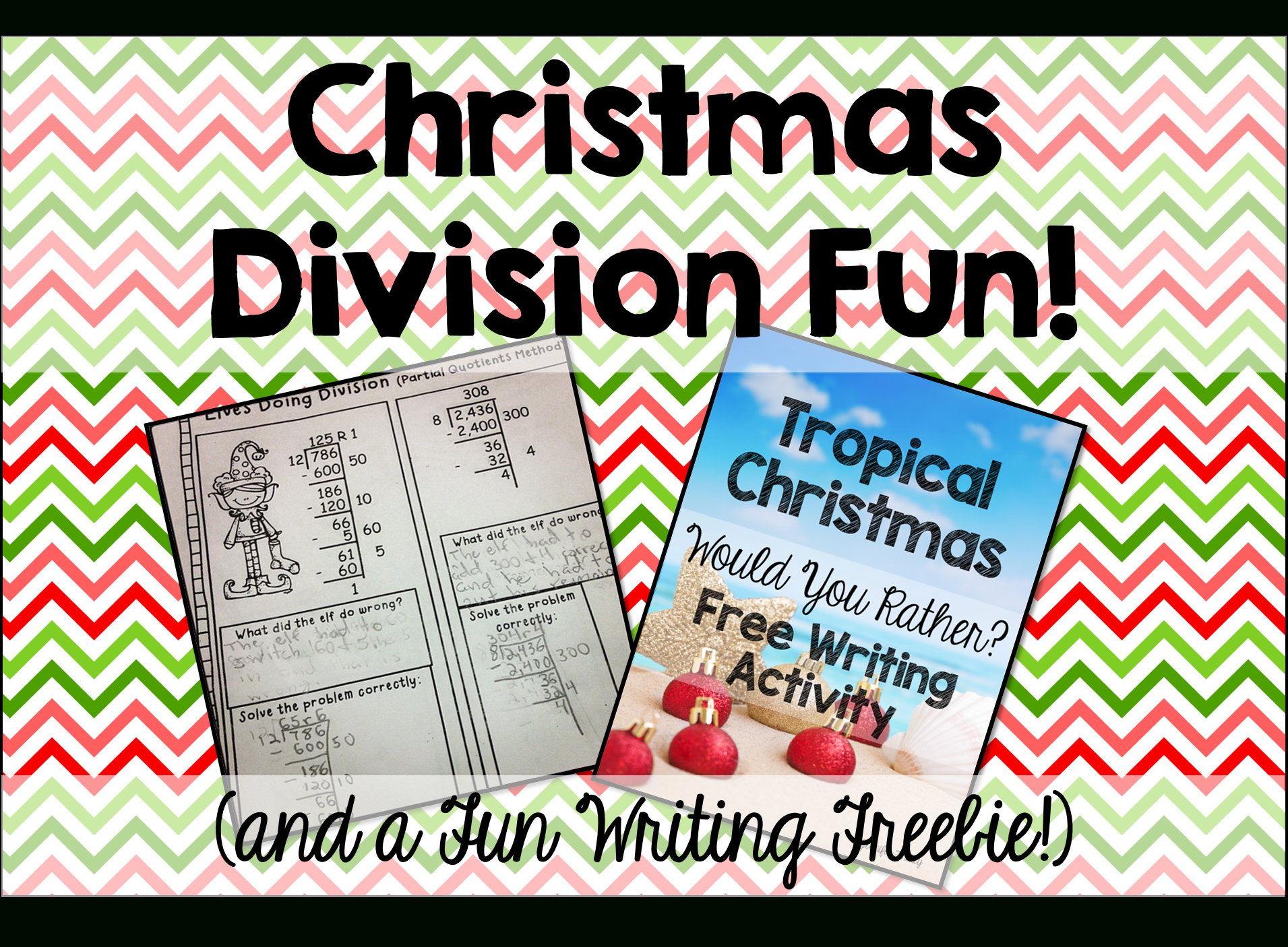 Division Fun And A Tropical Christmas Freebie - Teaching With with regard to Christmas Long Division Worksheets