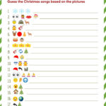 Emoji Printable Christmas Game | Paper Trail Design Intended For Christmas Emoji Worksheet