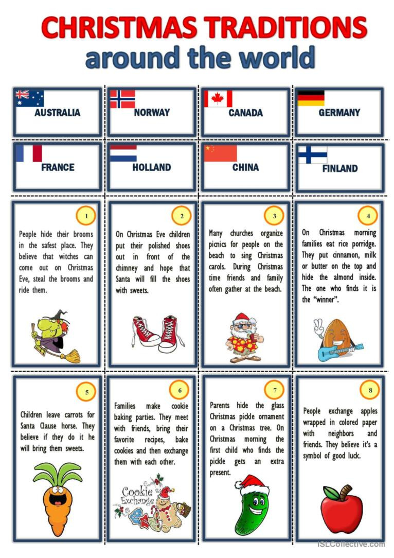 English Esl Worksheets, Activities For Distance Learning And inside Christmas Around The World Worksheet