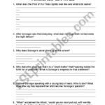 English Worksheets: A Christmas Carol Stave Two Quiz Inside A Christmas Carol Stave 2 Worksheet