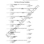 English Worksheets: Vocabulary Quiz For A Christmas Carol Regarding A Christmas Carol Vocabulary Worksheet