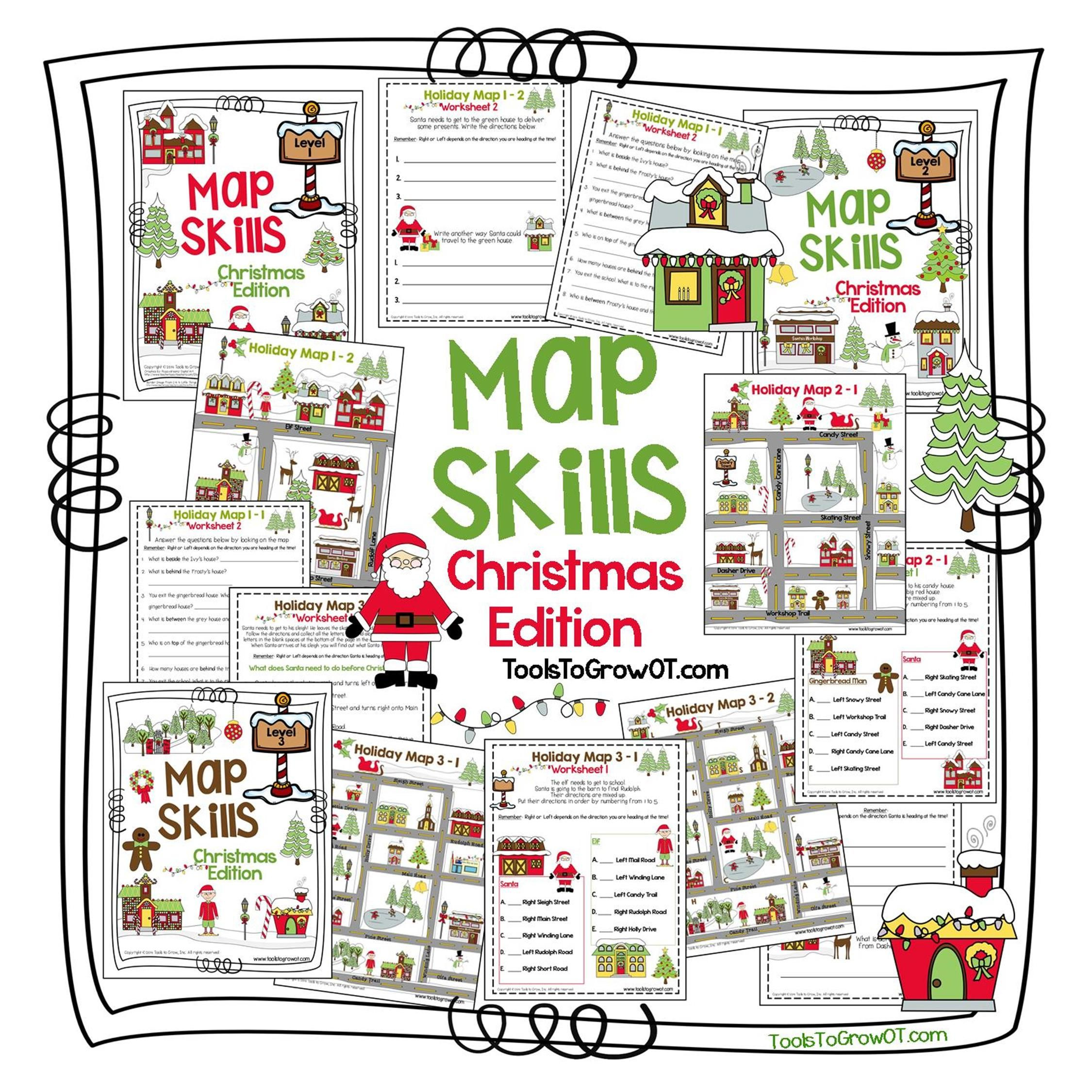 Executive Functions - The Holidays Really Test These Skills inside Christmas Map Skills Worksheet