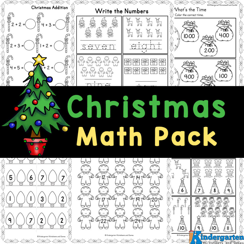 🎄 Free Christmas Math Worksheets For Kindergarten in Christmas Counting Worksheets Kindergarten