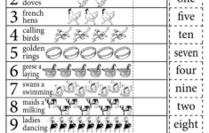 Free "12 Days Of Christmas" Number Recognition Worksheet! with regard to Twelve Days of Christmas Worksheet Math