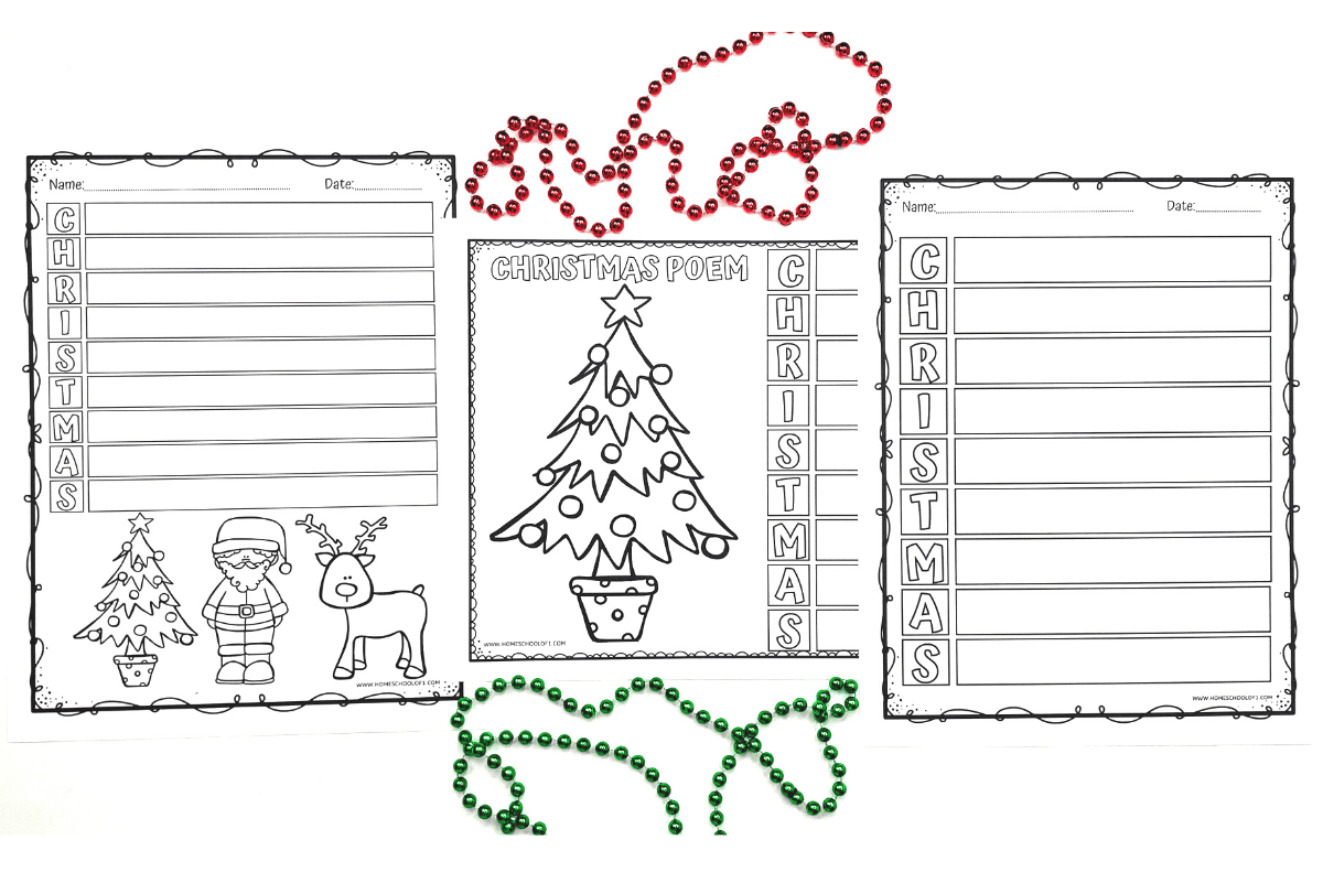 Free Christmas Acrostic Poem Template For Kids regarding Christmas Acrostic Poem Worksheet