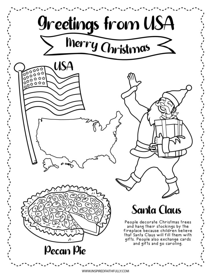 Christmas Around The World Worksheets For Kindergarten