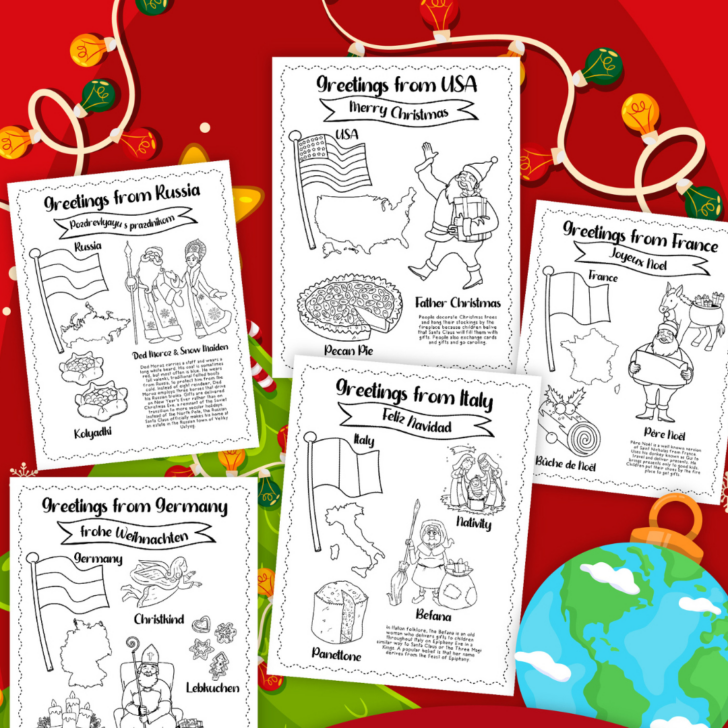 Christmas Around The World Free Worksheets