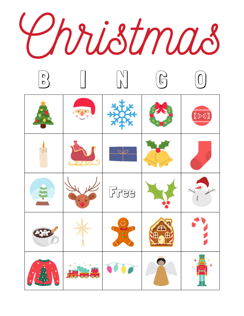 Free Christmas Bingo For Kids - Arinsolangeathome intended for Christmas Bingo Worksheet