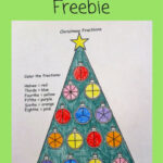 Free Christmas Fractions Coloring Worksheets Pertaining To Christmas Fraction Worksheets