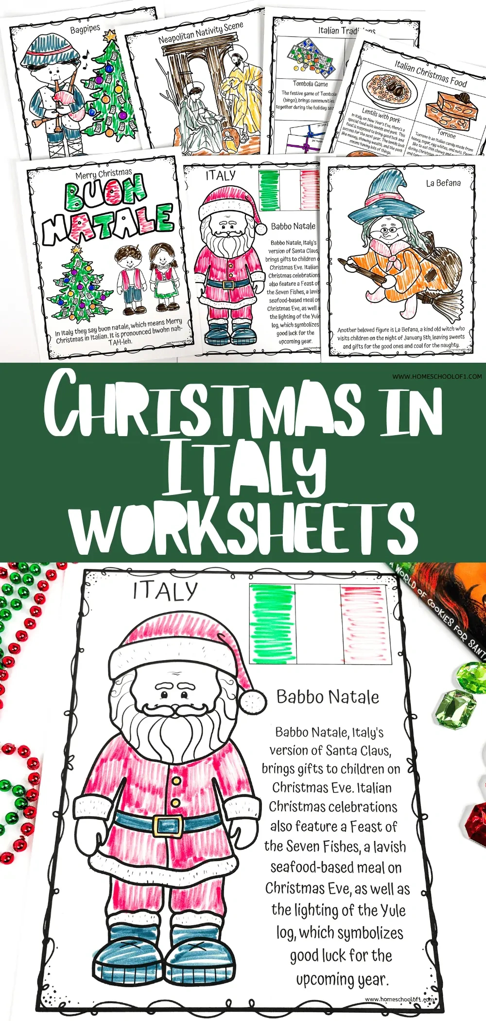 Free Christmas In Italy Worksheets in Christmas in Italy Worksheets