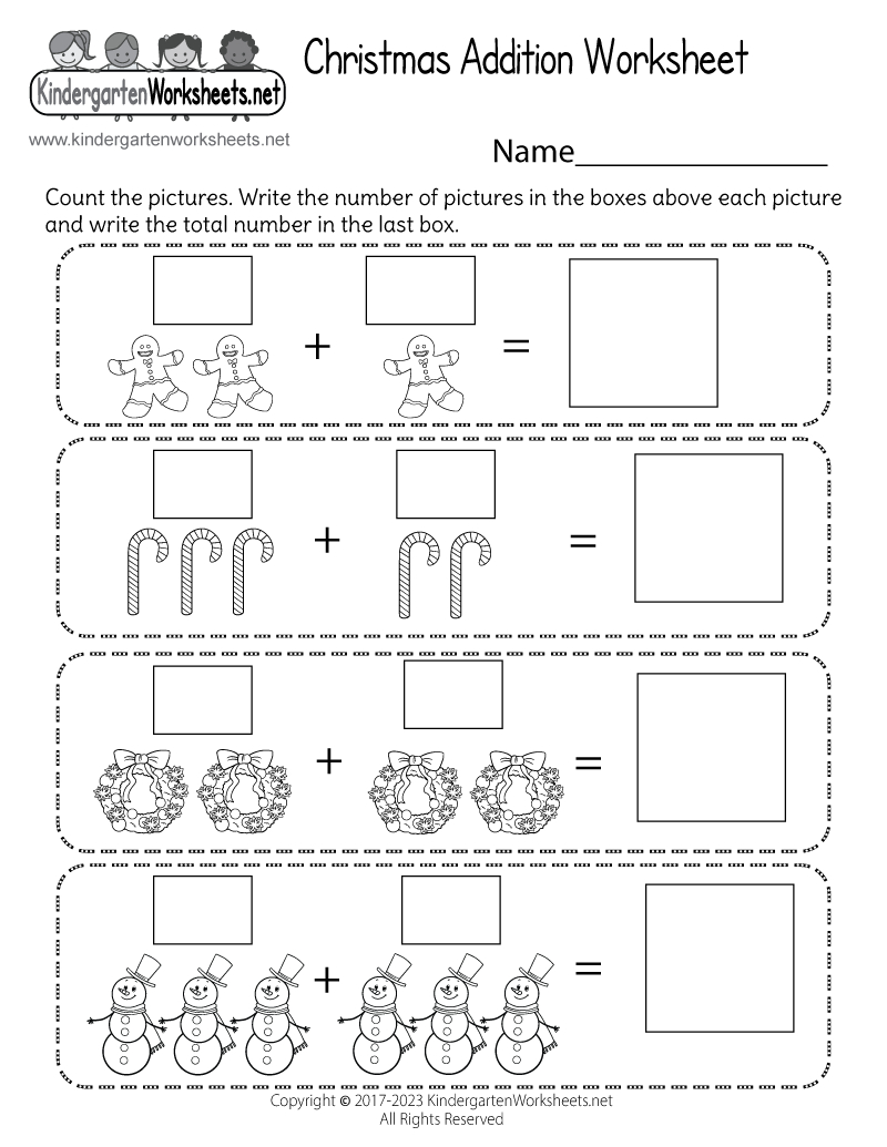 Free Printable Christmas Addition Worksheet throughout Christmas Adding Worksheet