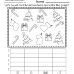 Free Printable Christmas Bar Graph Worksheet Pertaining To Christmas Graphing Worksheets Free