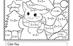 Free Printable Christmas Coloraddition Worksheet with Christmas Coloring Addition Worksheets