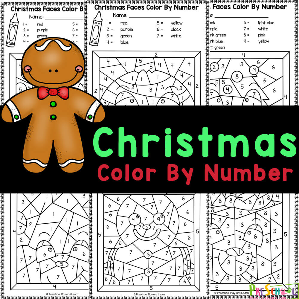 Free Printable Christmas Colornumber Worksheets inside Christmas Color by Word Worksheets