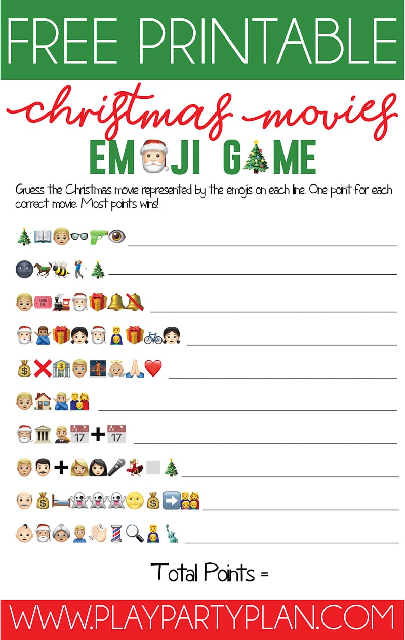 Free Printable Christmas Emoji Game - Play Party Plan in Christmas Emoji Worksheet