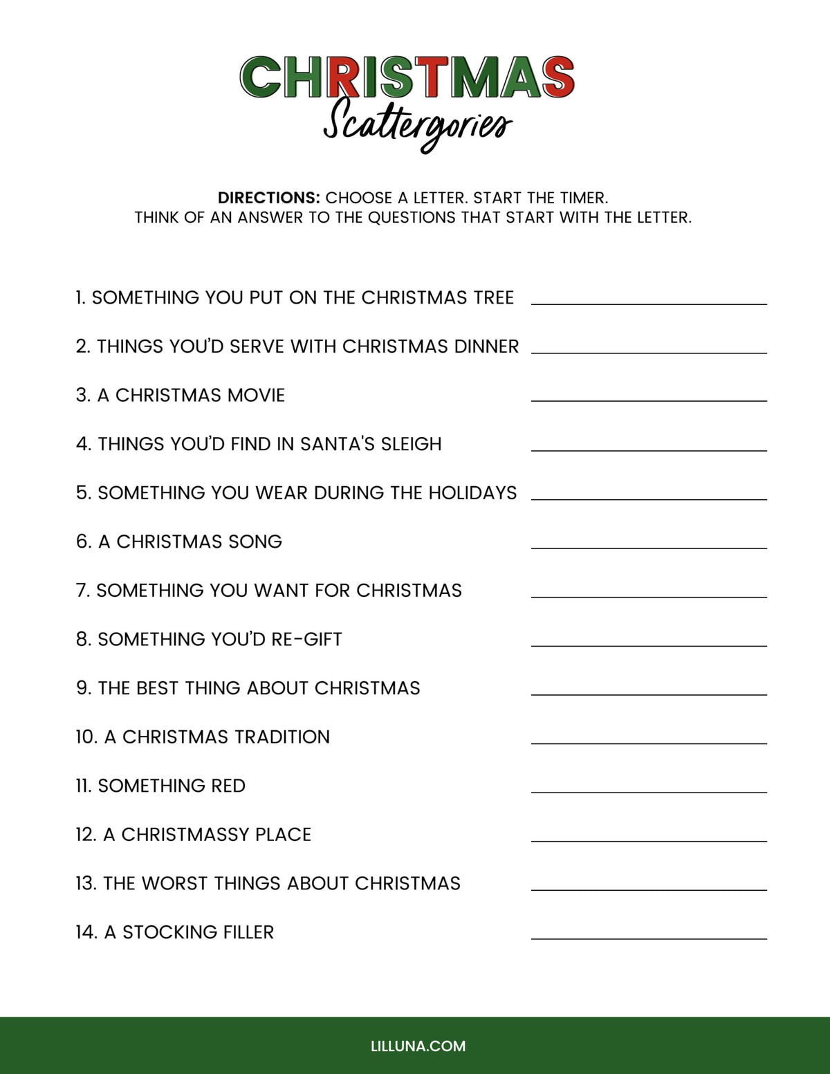 Free Printable Christmas Games {4 Freebies} | Lil&amp;#039; Luna regarding Christmas Game Worksheet