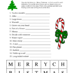 Free Printable Games For Adults For Christmas Game Worksheets Printable