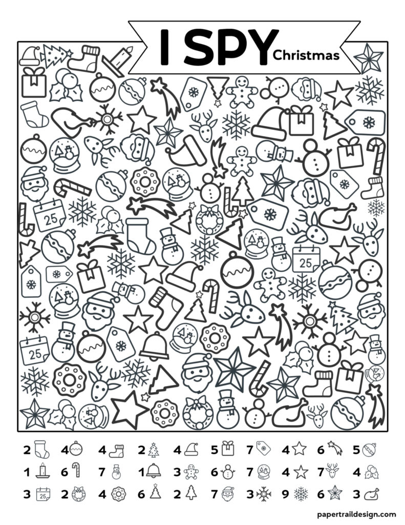 I Spy Christmas Worksheets | Lyana Worksheets