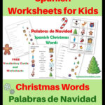 Free Spanish Worksheets: Christmas Words – Palabras De Navidad For Spanish Christmas Worksheets Free Printables