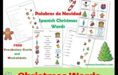 Free Spanish Worksheets: Christmas Words – Palabras De Navidad intended for Free Printable Spanish Christmas Worksheets