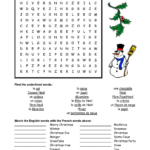 French Christmas Word Search For French Christmas Worksheets