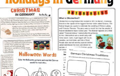 German Holidays: Christmas, Halloween, Easter, Oktoberfest Reading with regard to German Christmas Worksheets