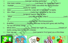 Grammar And Christmas - Esl Worksheetsofiateach for Christmas Grammar Worksheet