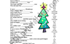 Happy Christmaslennon (Fill In The Blanks) - Esl Worksheet pertaining to Bank On It Worksheet Christmas Answers