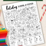 Holiday Look + Find | Find The Hidden Christmas Objects Printable Pertaining To Christmas Hidden Objects Worksheets