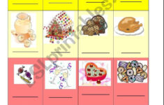 Identify The Christmas Food - Esl Worksheetilona within Christmas Food Worksheet
