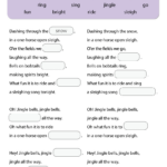 Jingle Bells Worksheet   Fill In The Blanks   Super Simple Pertaining To Christmas Fill In The Blank Worksheets