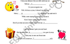 Last Christmas Fill In The Blanks - Esl Worksheetsuterja intended for Christmas Fill In The Blank Worksheets