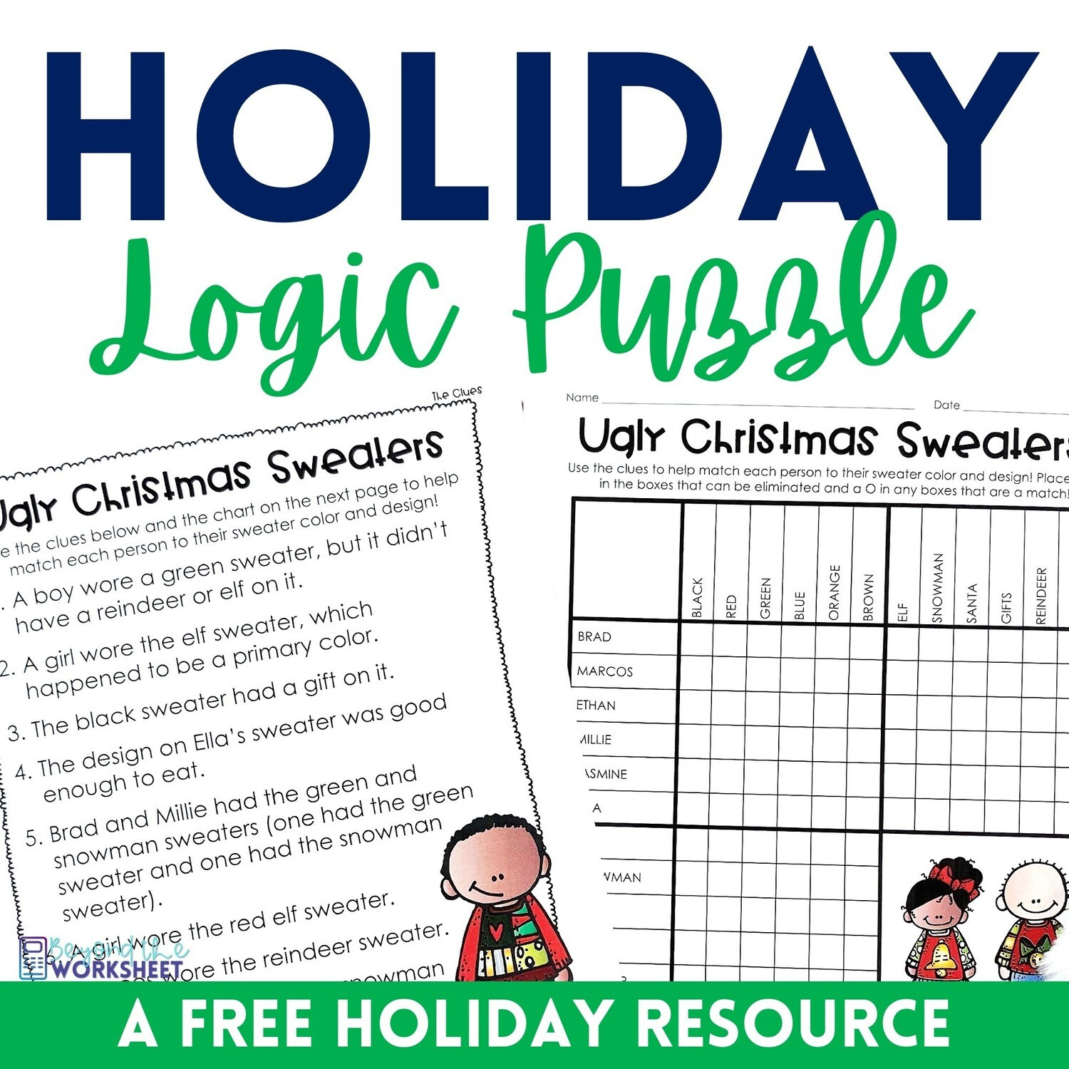 Logic Cheap Christmas Sweater with regard to Ugly Christmas Sweater Beyond The Worksheet Answers