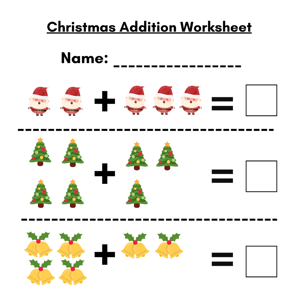 Mash &amp;gt; Christmas &amp;gt; Christmas Addition Worksheet 1-10 intended for Christmas Adding Worksheet